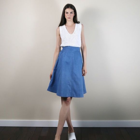 Vintage 70s skirt and vest set - Picture 2 of 6